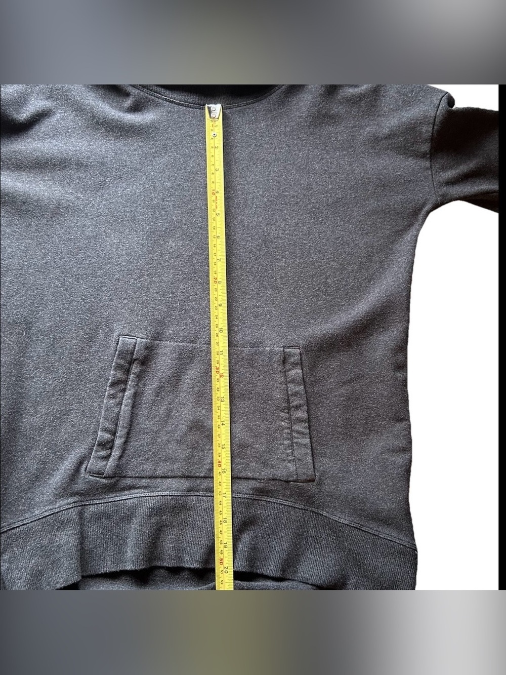 Jersey Par By Jacob Charcoal Cowl Neck Tunic Sweatshirt Women’s Medium - Picture 8 of 10